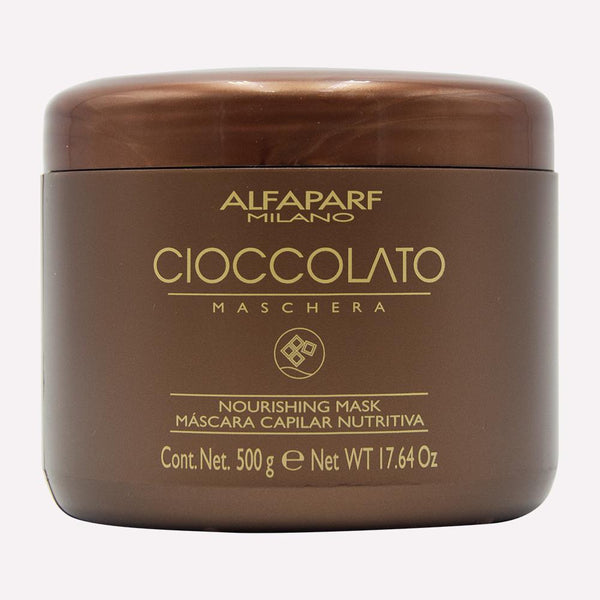 Mascarilla hidratante intensiva a base de cacao que nutre y fortalece el cabello seco y débil. 